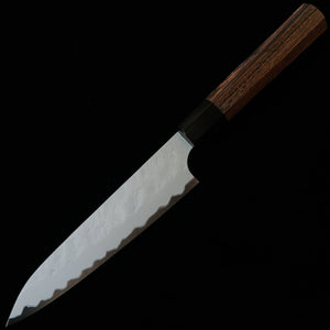 NIGARA Futatō Hamono Tanzojo Petty Aogami Super tsuchime cabo octogonal de wengué (150 mm)