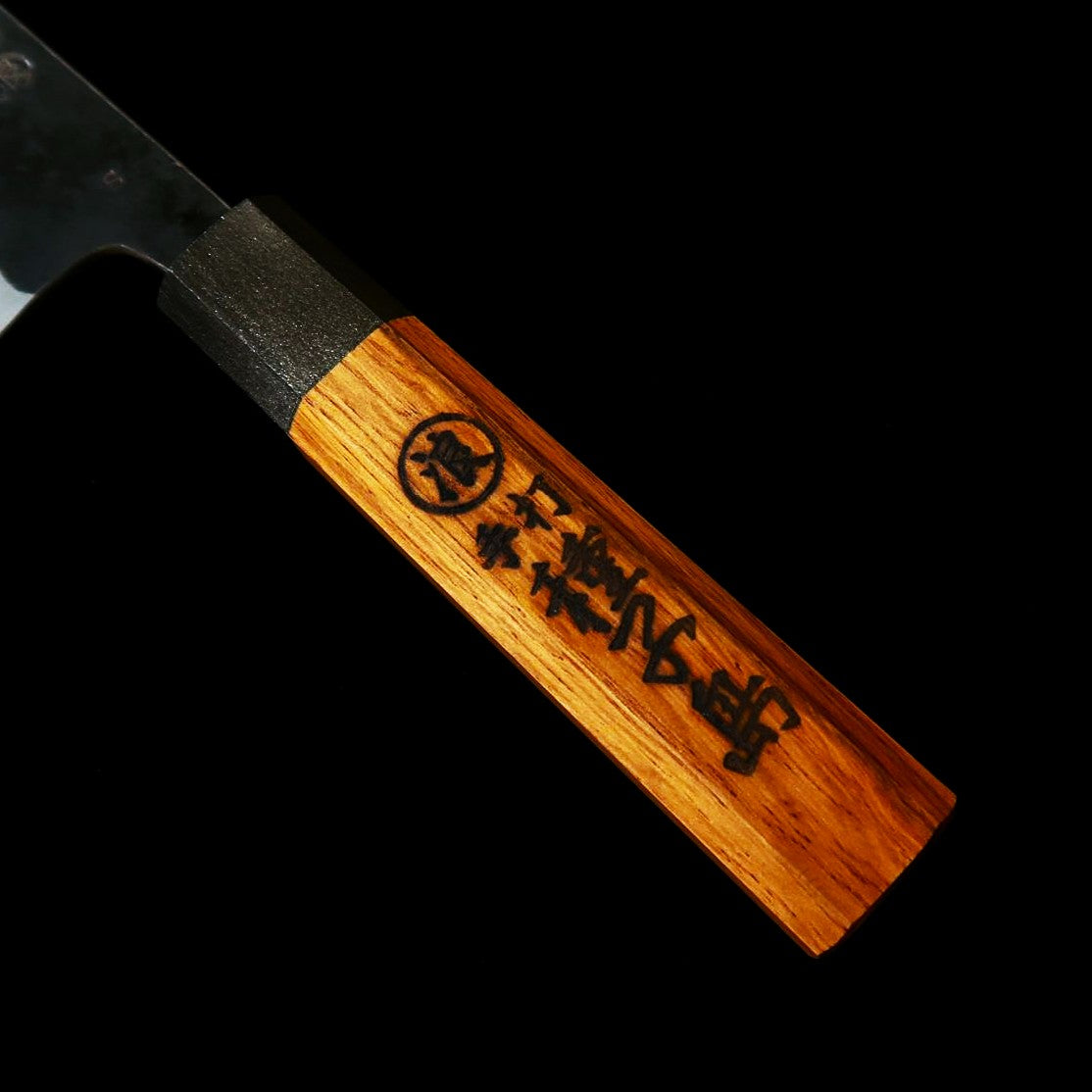 Ikenami Hamono IKENAMI HAMONO Shirogami n°1 sandwich inox manche en chêne couteau universel (130–180 mm)