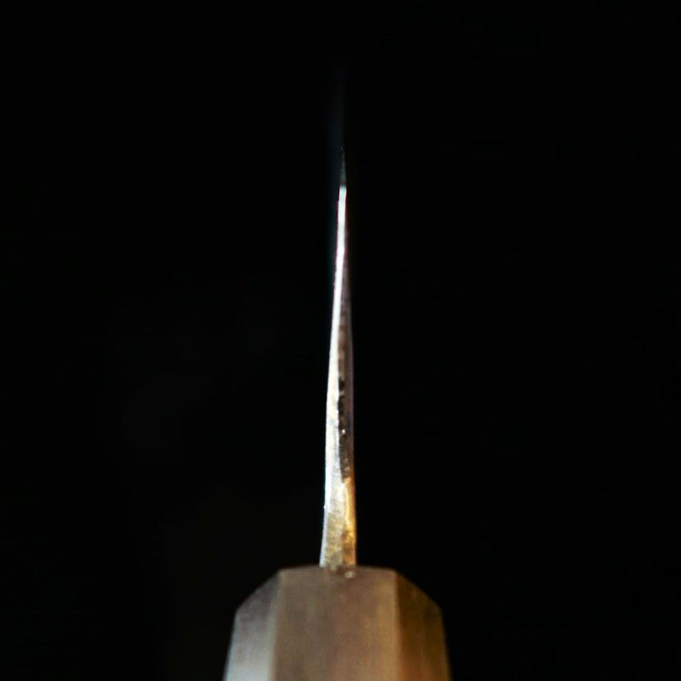 Ikenami Hamono IKENAMI HAMONO Shirogami n°1 sandwich inox manche en chêne couteau universel (130–180 mm)