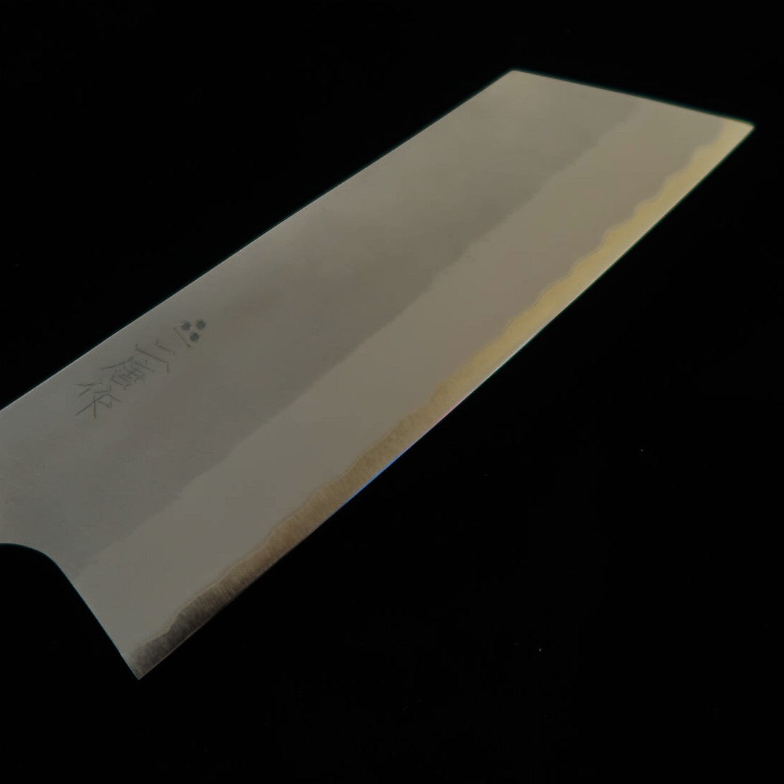 二唐刃物鍛造所 NIGARA 切付菜切 青紙スーパー 鎚目 ウェンジ八角柄（180mm）