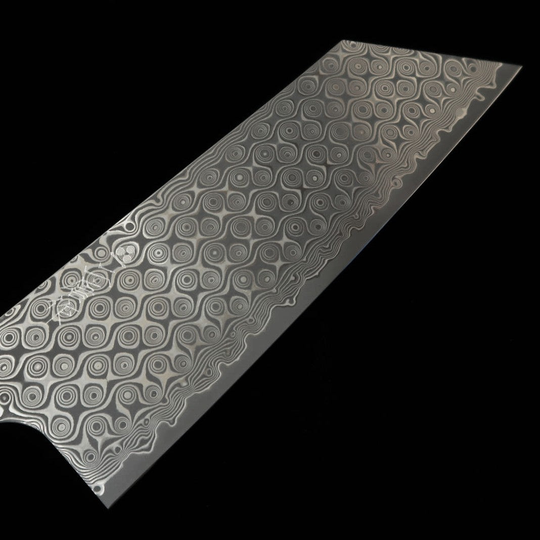 二唐刃物鍛造所 NIGARA 暗紋 切付菜切 SG2 黒檀一体型八角柄（180mm）