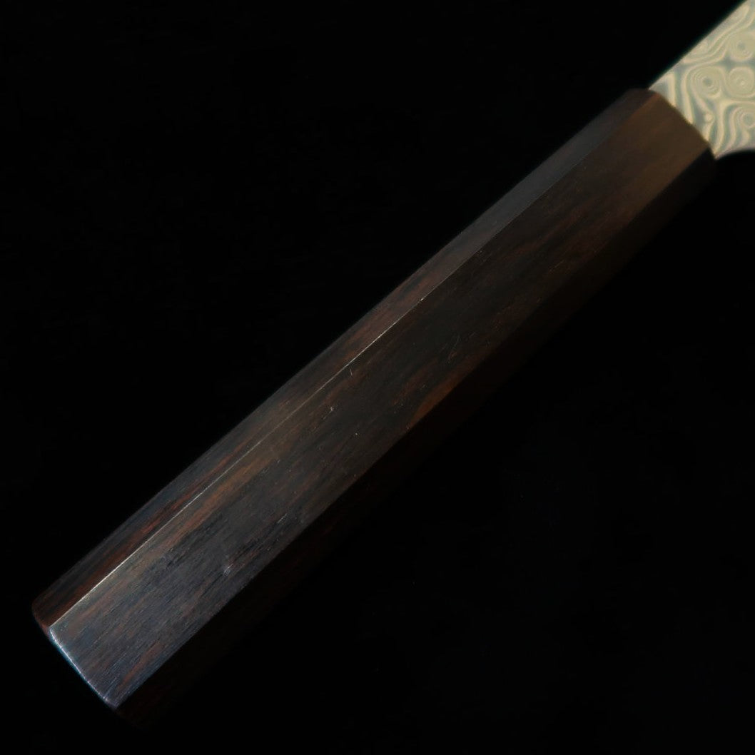 NIGARA NITOU Hamono Anmon nakiri kiritsuke SG2, cabo octogonal integral em ébano (180 mm)