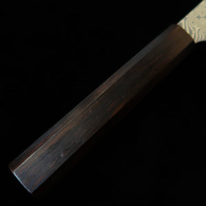 NIGARA NITOU Hamono Anmon nakiri kiritsuke SG2, cabo octogonal integral em ébano (180 mm)