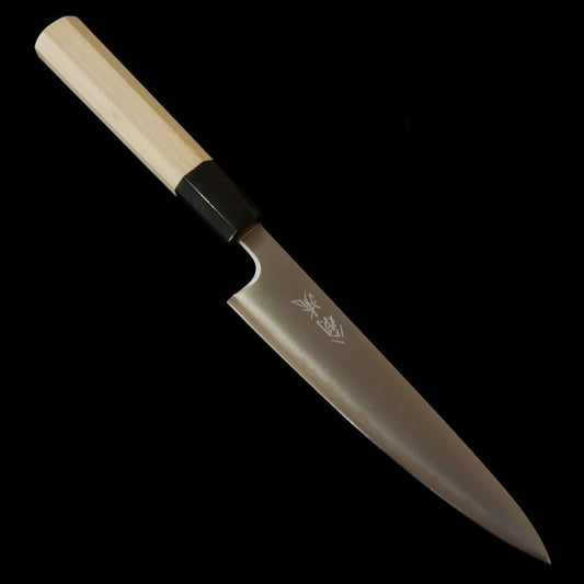 刃道 HADO 翁流 青紙スーパー ステンレスクラッド 朴八角柄 ペティ (135mm)