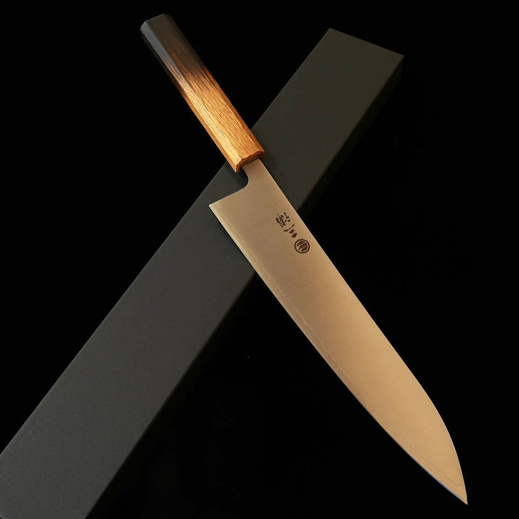 MIURA – Gyuto 440C poli, manche octogonal laqué urushi (240 mm)