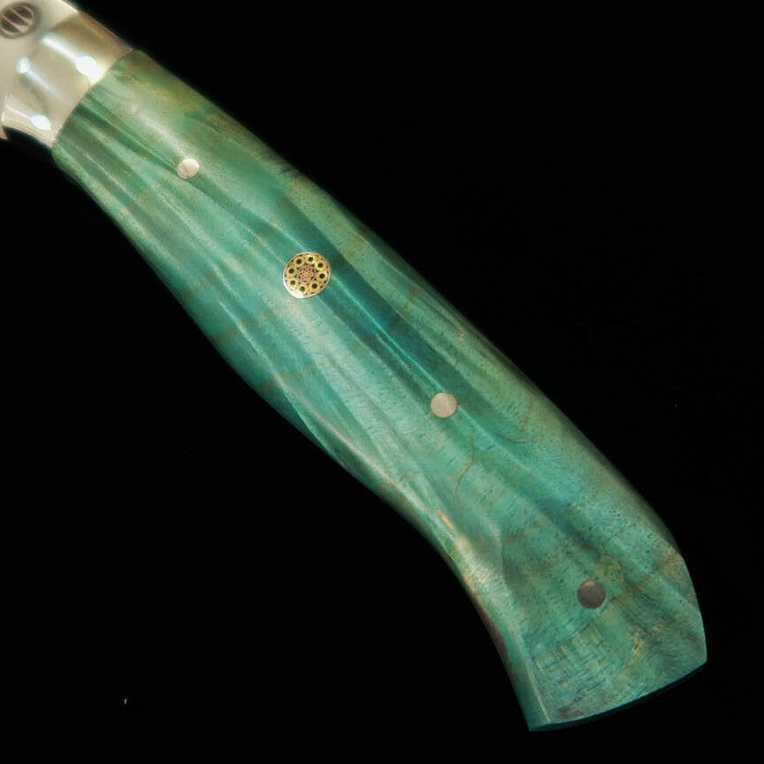 Asurah Knives × MIURA, SUS420J2 Mirror Polish with Custom Green Handle Fillet Knife (160mm)