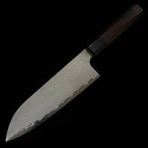 NIGARA Futakara Hamono NIGARA VG XEOS santoku damasco martillado mango de palisandro (170 mm)