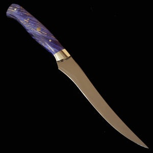Asurah Knives × MIURA, SUS420J2 Mirror Polish with Custom Blue Handle Fillet Knife (160mm)