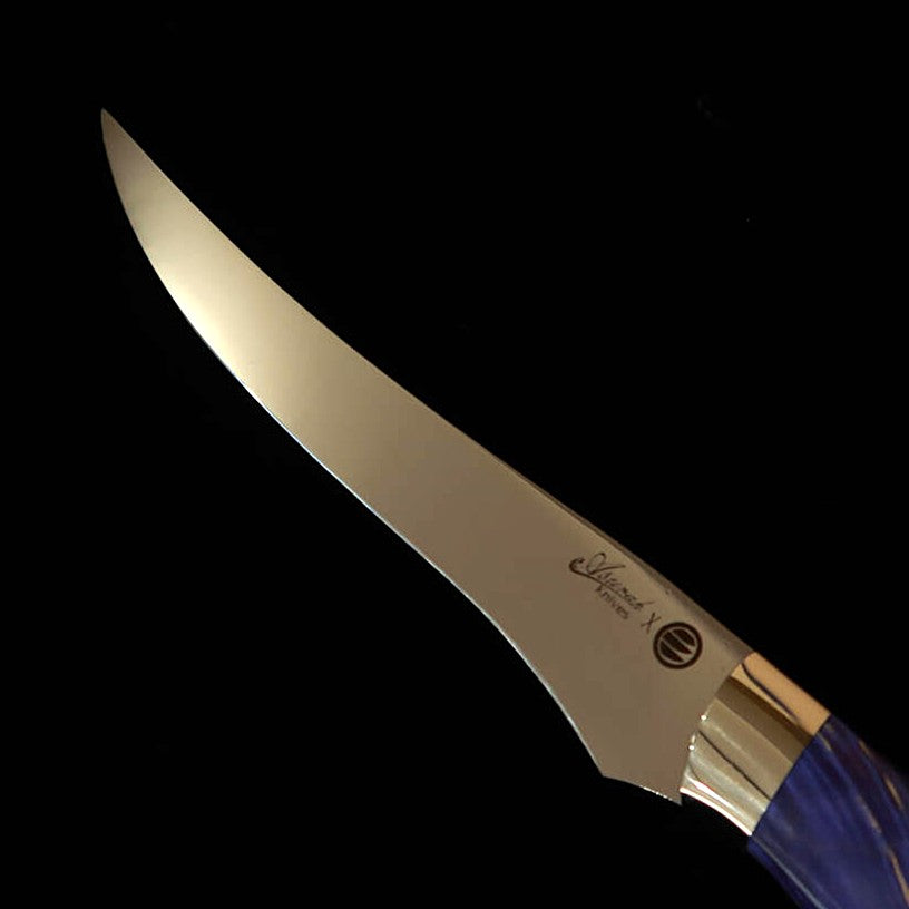 Asurah Knives × MIURA, SUS420J2 Mirror Polish with Custom Blue Handle Fillet Knife (160mm)