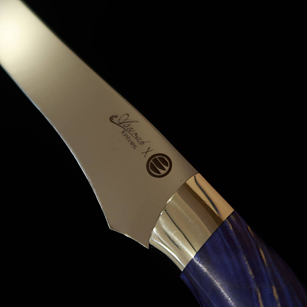 Asurah Knives × MIURA, SUS420J2 Mirror Polish with Custom Blue Handle Fillet Knife (160mm)