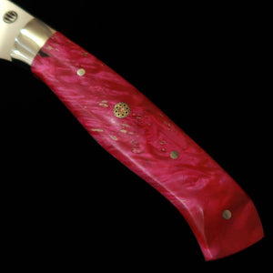 Asurah Knives × MIURA SUS420J2 acabado espejo, mango personalizado rosa, cuchillo fileteador (160 mm)