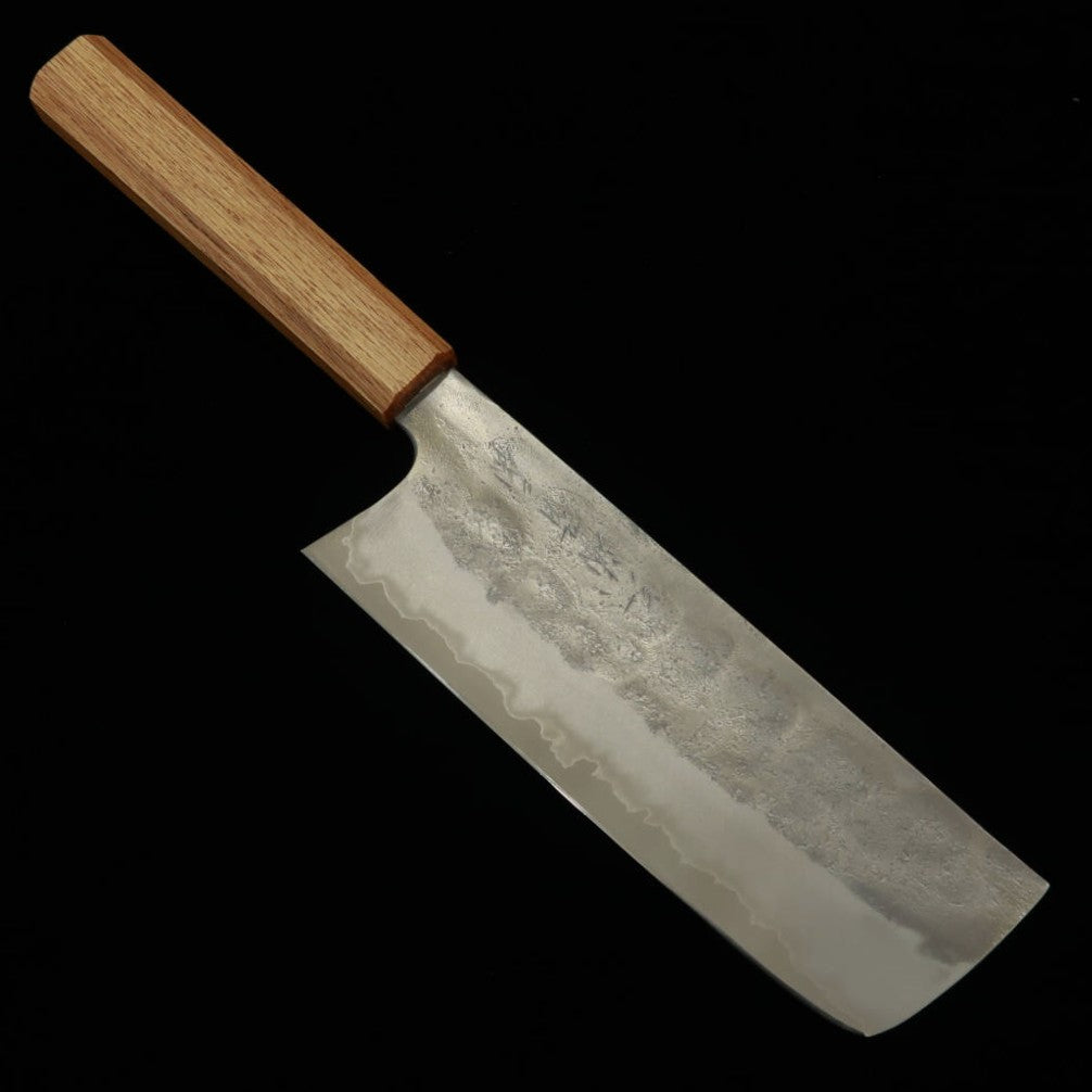 MIURA Nakiri Aogami No.2 Nashiji Manche en chêne (180 mm)