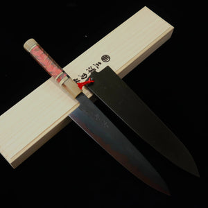 Gyuto KAGEKIYO Aogami No. 1 Acabamento Black damasco cabo personalizado (240mm)