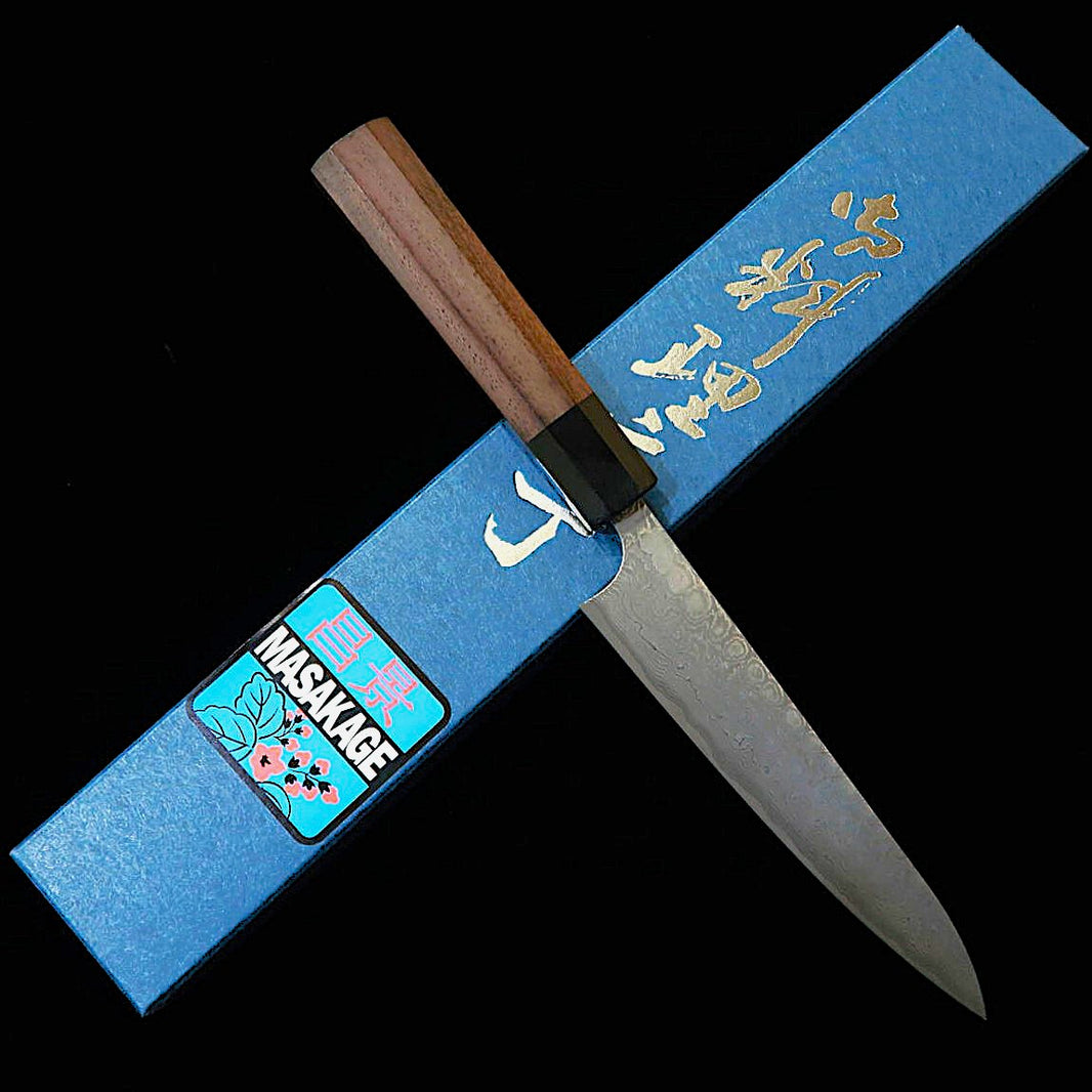 MASAKAGE Masakage Kumo Petty VG10 Damasco Mango octogonal de palisandro (150 mm)