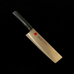 SUMIKAMA Tora, Nakiri, Molybdenum Vanadium Steel - Black Lacquered Magnolia Handle (No.36847)