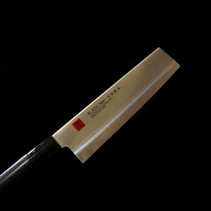 SUMIKAMA Tora, Nakiri, Molybdenum Vanadium Steel - Black Lacquered Magnolia Handle (No.36847)