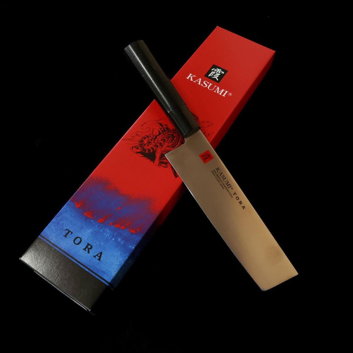 SUMIKAMA Tora, Nakiri, Molybdenum Vanadium Steel - Black Lacquered Magnolia Handle (No.36847)