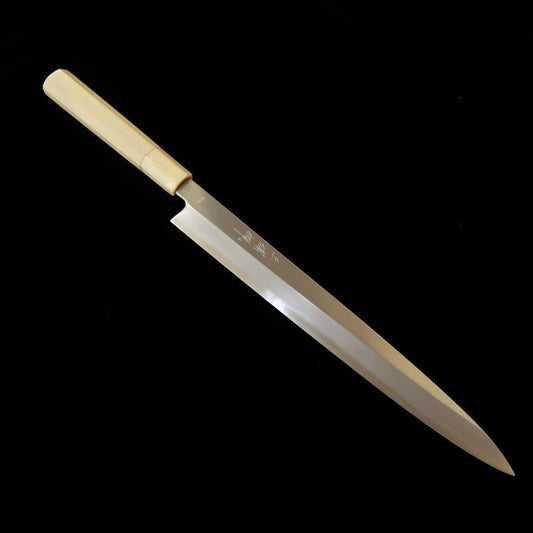三浦佩MIURAObidama 柳刃 VG10 霞仕上げ 朴八角柄 （270/300mm）
