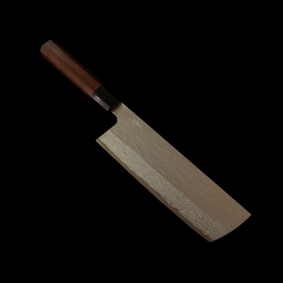 NIGARA Cutelaria VG XEOS Nakiri Damasco martelado cabo de pau-rosa (180mm)