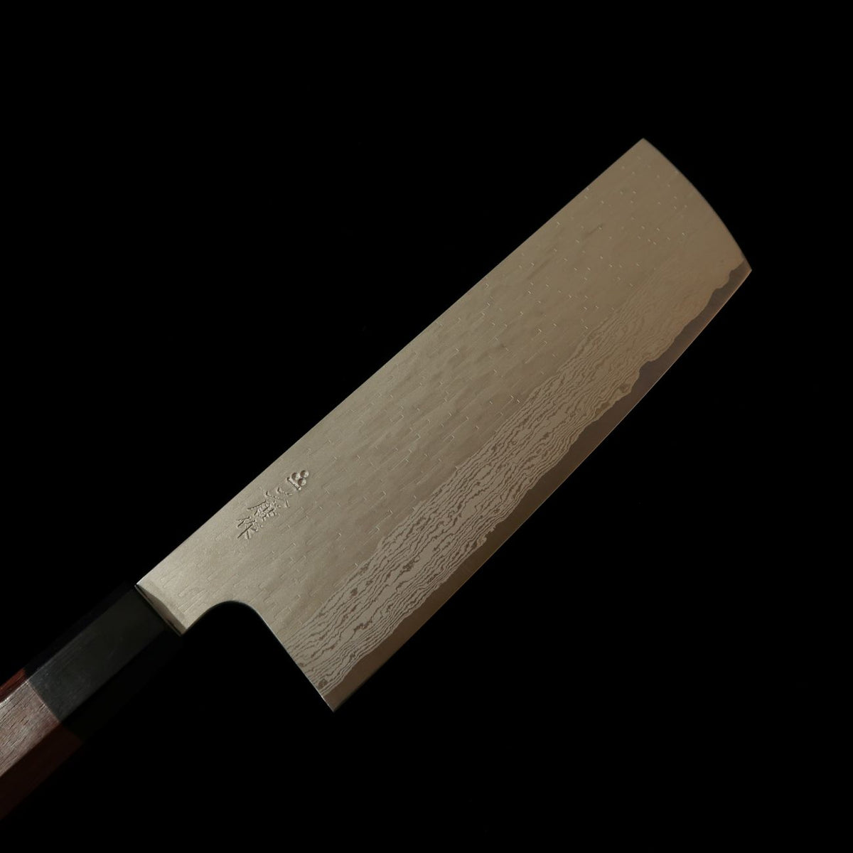 NIGARA Cutelaria VG XEOS Nakiri Damasco martelado cabo de pau-rosa (180mm)