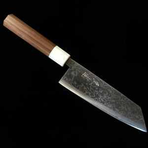 MIURA Blue Steel No. 2 Bunka with Nickel Damascus and Walnut Handle (165mm)