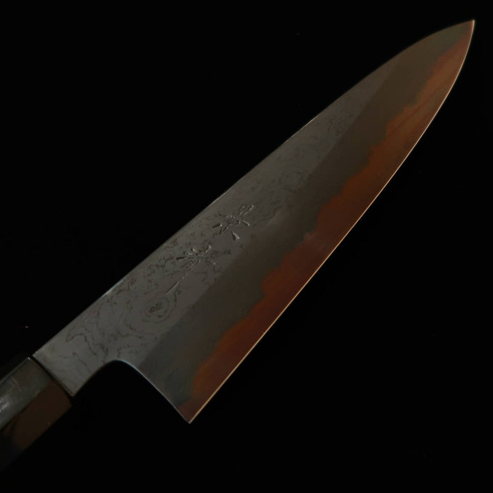 Kagekiyo KAGEKIYO acero Aogami nº1, damasco ennegrecido, mango personalizado, gyuto (210 mm)