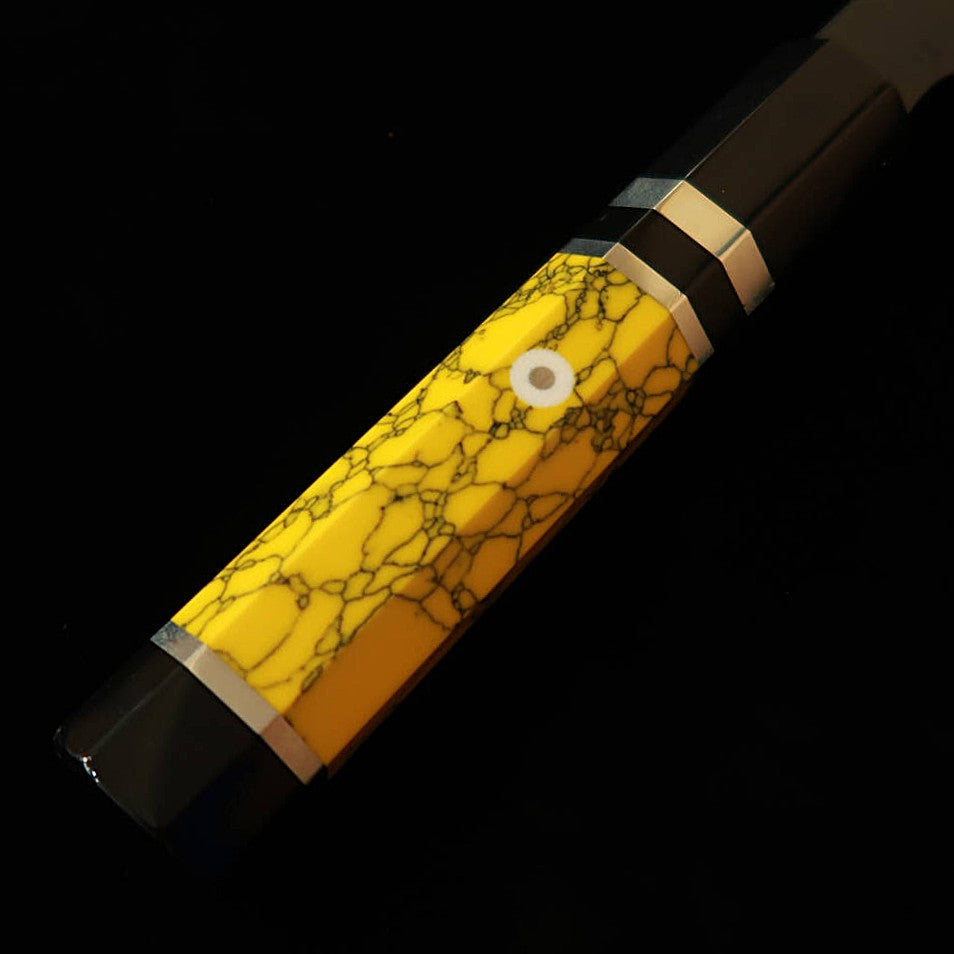 Kagekiyo KAGEKIYO acero Aogami nº1, damasco ennegrecido, mango personalizado, gyuto (210 mm)