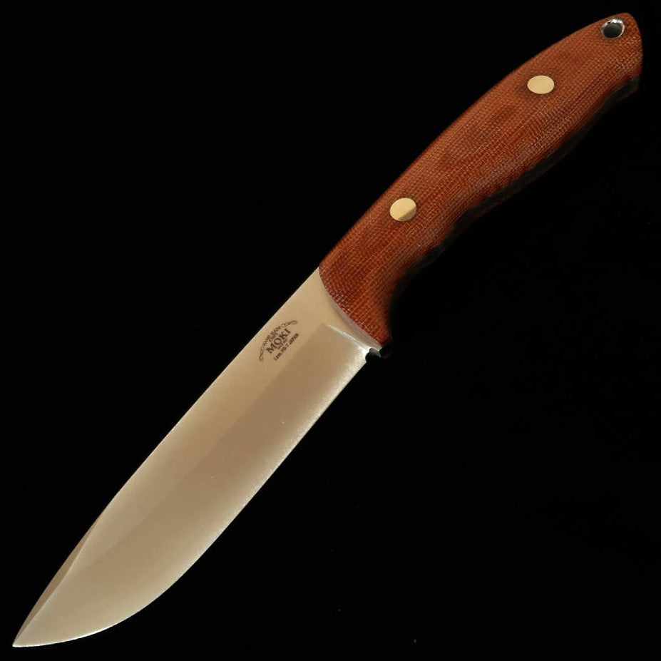 MOKI Berg (afilado convexo) MK-2021NBCM/CO VG7/LAM micarta marrón natural (110 mm)