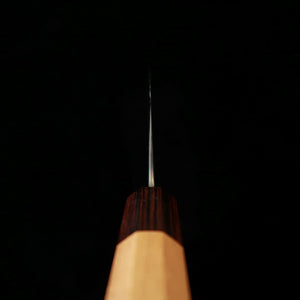 HADO – modèle Okina-ryu, acier blanc n°1, inox plaqué, manche en zelkova, nakiri (165 mm)