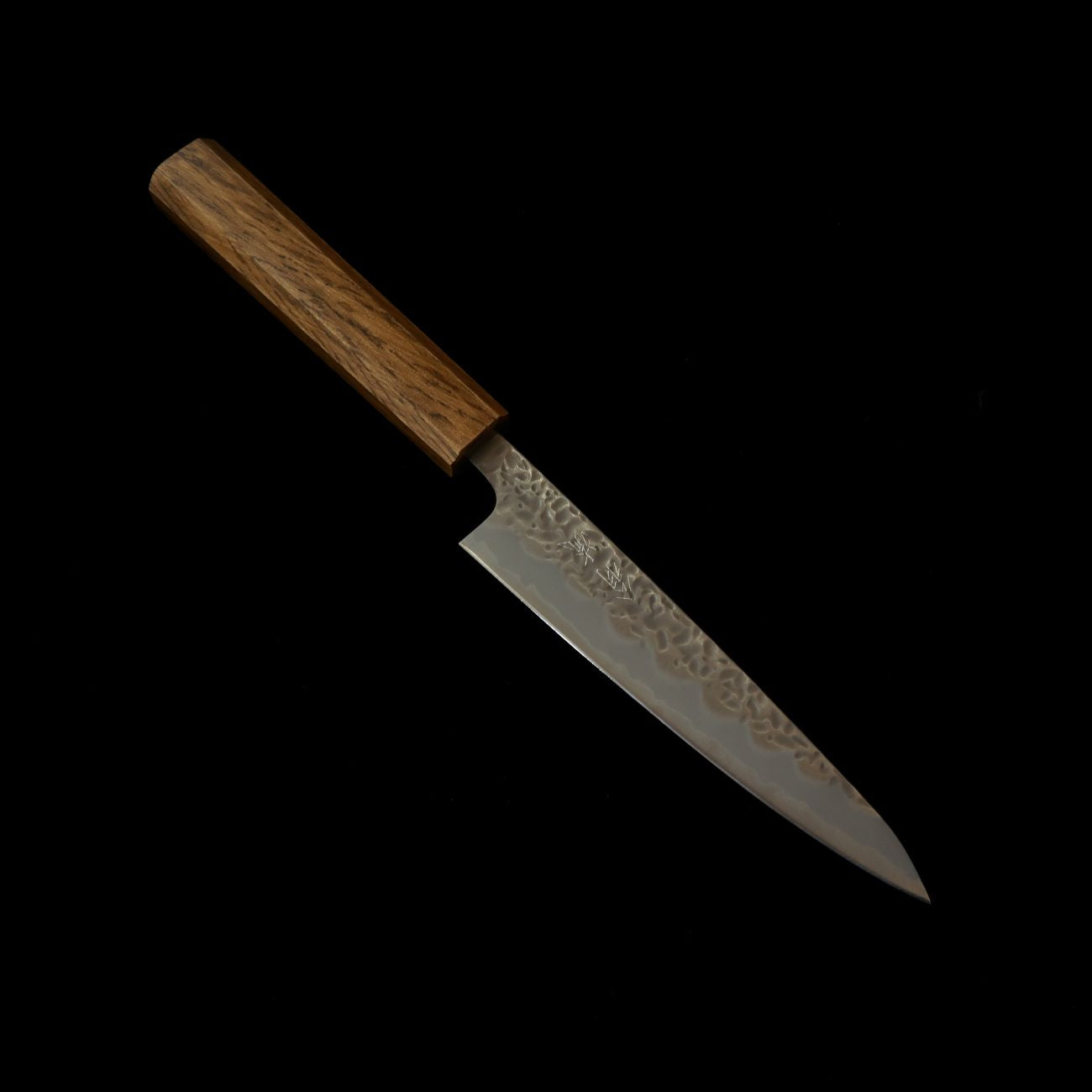 HADO OUL, Petty, Shirogami #1, Tsuchime, Stainless Clad with Black Oak Handle (135mm)