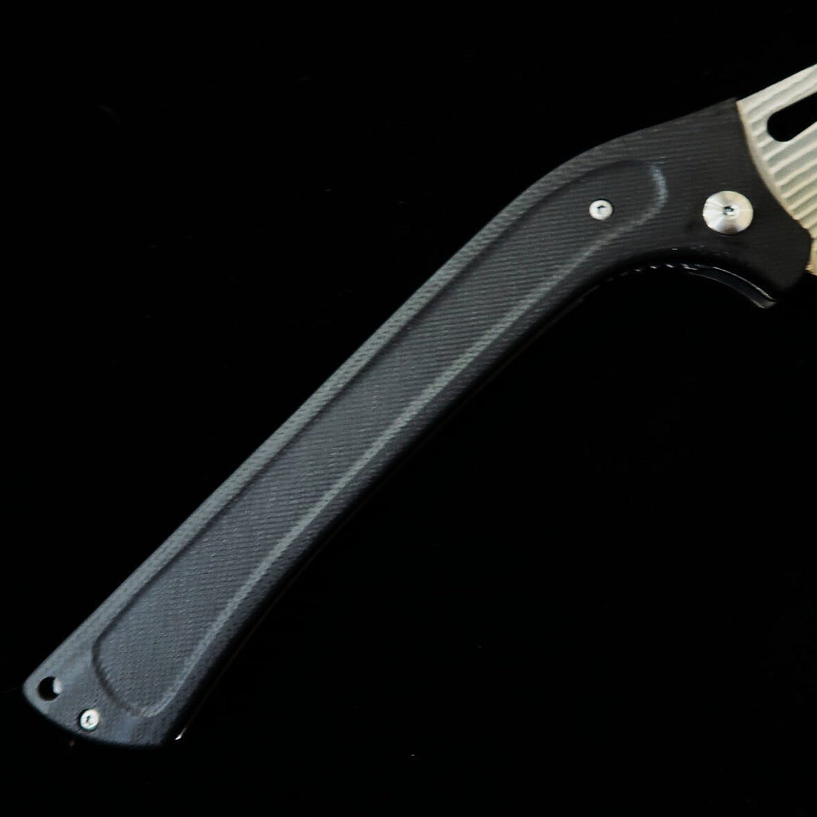 Couteau Santoku pliant Takeshi SAJI - Acier SG2, Damas noirci (130 mm)