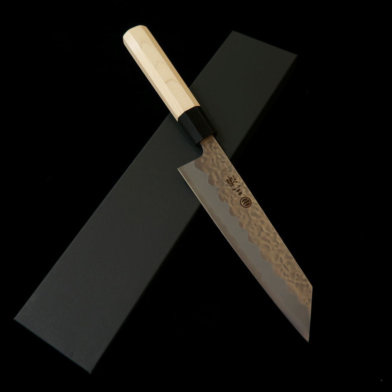 Miura Bunka Shirogami No.1 Finition mate Manche octogonal en érable et corne de buffle (170 mm)