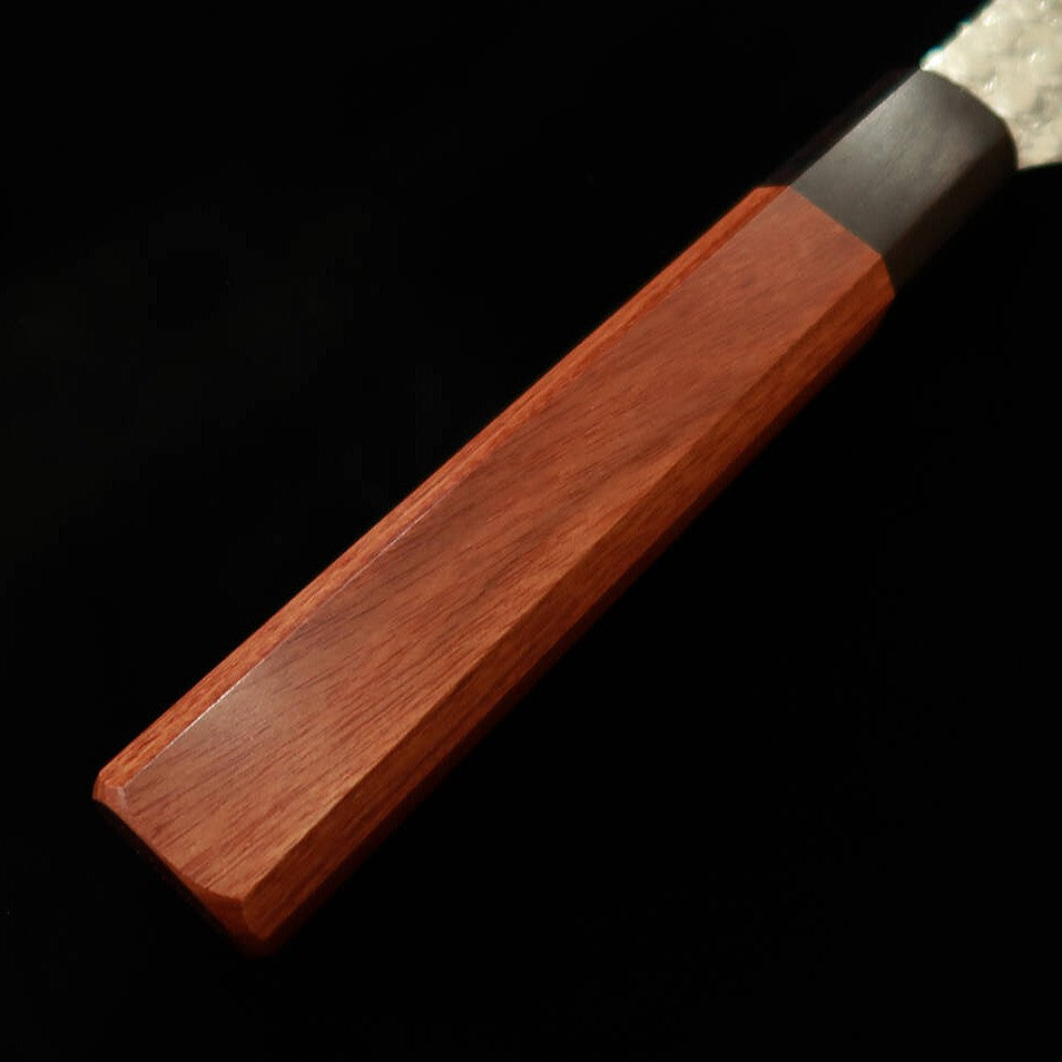 堺孝行 SAKAI TAKAYUKI 剣型柳刃 SG2 鎚目 ダマスカス 紫檀八角柄（270mm）