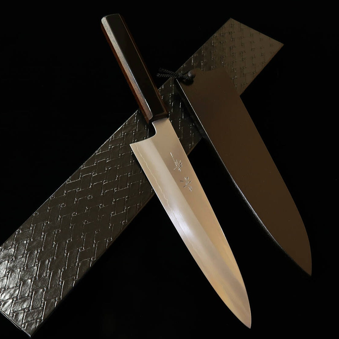 景清KAGEKIYO 銀紙三号 牛刀 漆黒呂柄 (210/240mm)