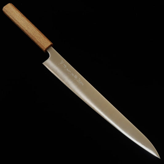 Sujihiki [OUTLET] MIURA Powdered High-Speed Steel, Oak Octagonal Handle (270mm) - Defective