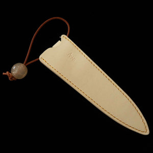 ANNE Knife Sheath for 120mm Petty, White with Kintsugi-Style Acrylic Beads