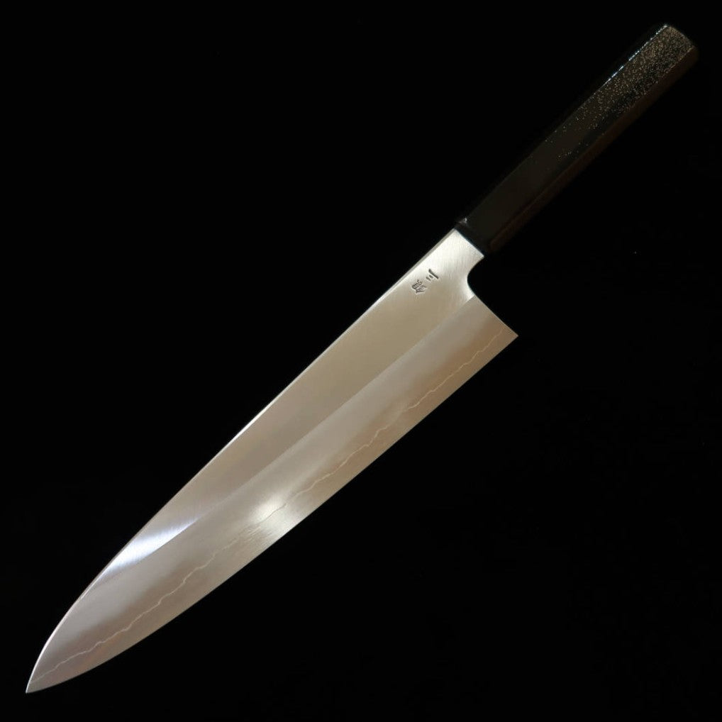景清 KAGEKIYO 牛刀 銀紙三号 漆平目柄 （240mm）