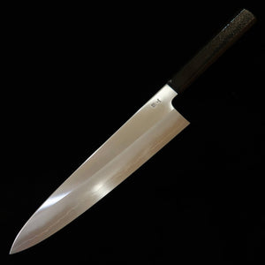 景清 KAGEKIYO 牛刀 銀紙三号 漆平目柄 （240mm）