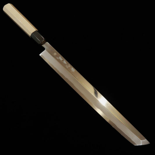Yanagiba [OUTLET] SUISIN Shippu Kizuna Maguro series, Aogami No. 2, with an Octagonal Handle (300mm) with Scratches