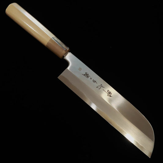 【OUTLET】酔心SUISIN 絆シリーズ　鎌形薄刃 白紙二号 朴栗型柄 (195mm)　アイケ有り