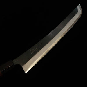MIURA by Shindo Slicer à bout arrondi, acier Aogami n°2, finition kuro-uchi, manche octogonal en palissandre (270/300mm)