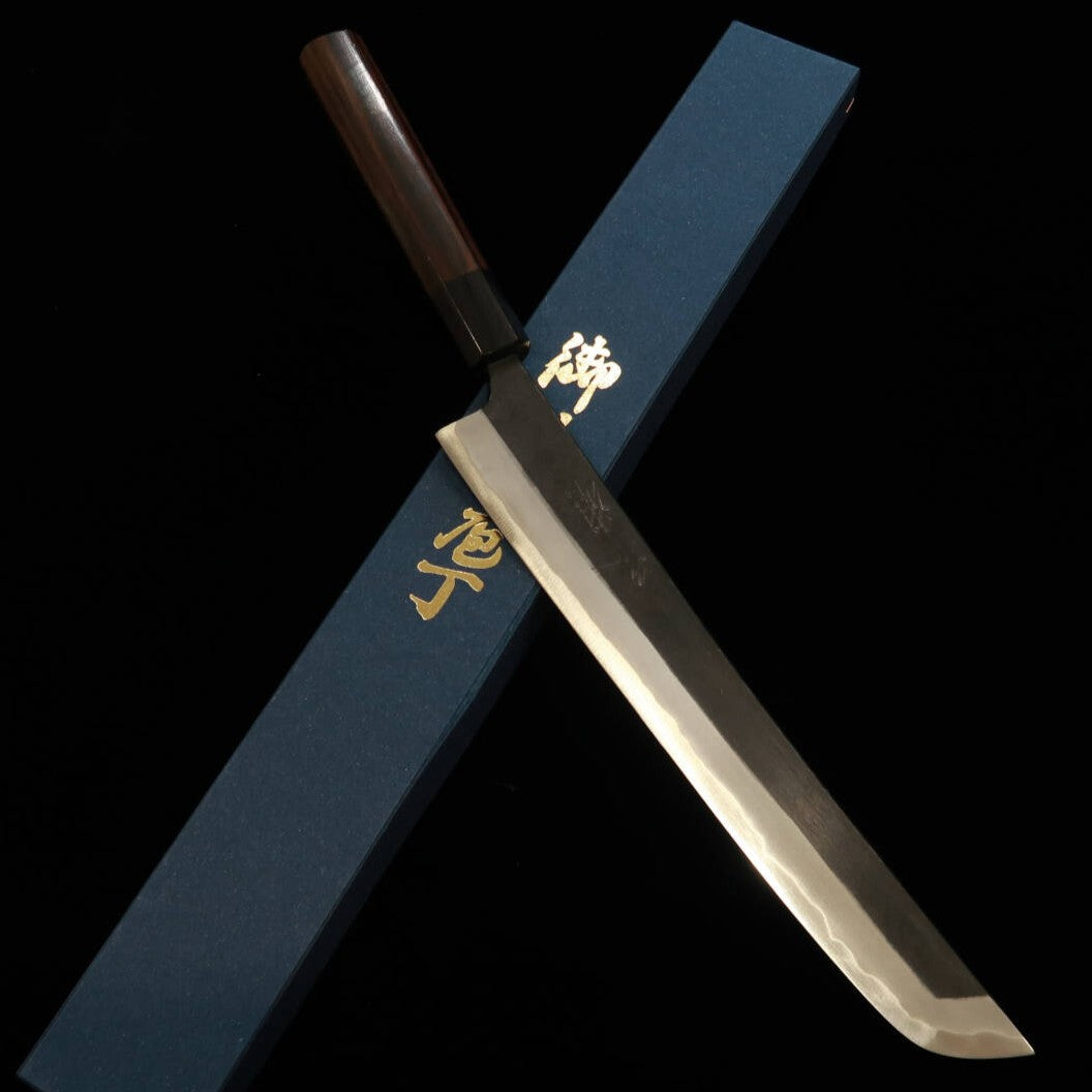MIURA by Shindo Sakimaru Sujihiki Aogami No. 2, Ebony Octagonal Handle (240-330mm)