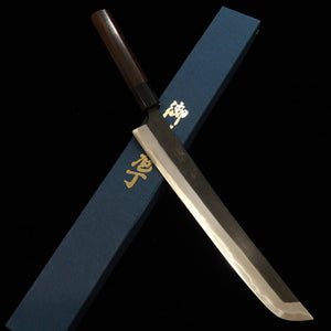 MIURA by Shindo Sakimaru Sujihiki Aogami No. 2, Ebony Octagonal Handle (240-330mm)