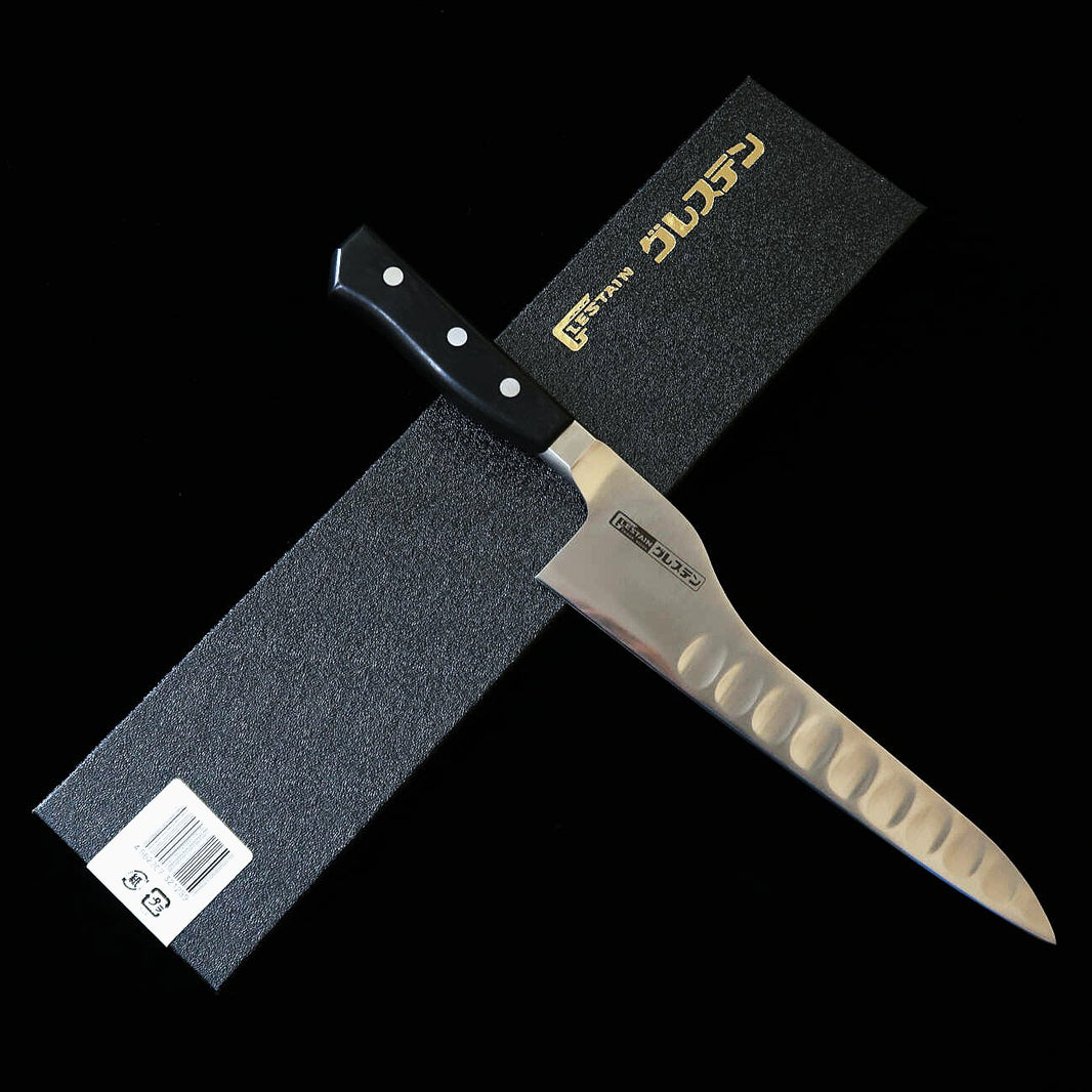 GLESTAIN Glestain, couteau de chef « Proti Knife », manche avec garde en bois stratifié, 021TUK (210 mm)