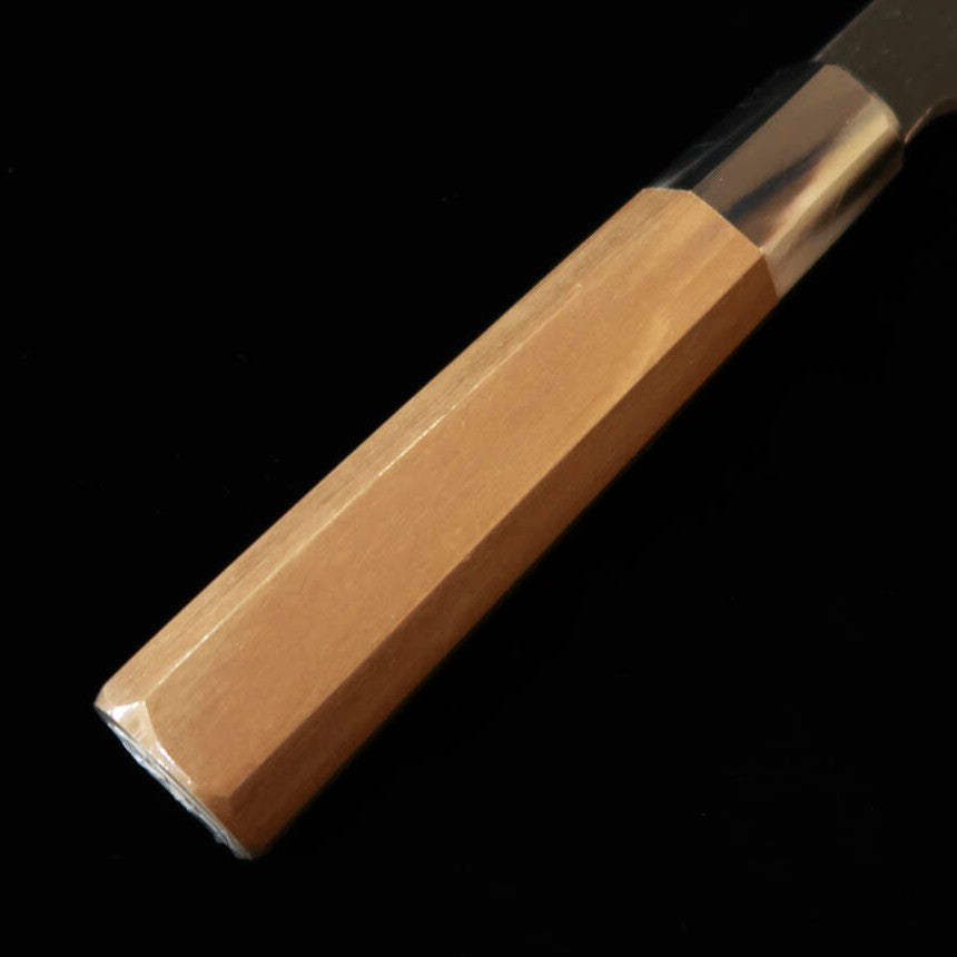 SUISIN par Kenji Togashi, forge noire, acier blanc n°2, Gyuto, manche octogonal en buffle blanc (210 mm)