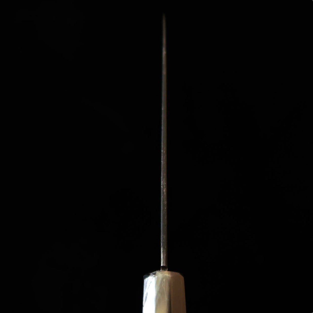 SUISIN par Kenji Togashi, forge noire, acier blanc n°2, Gyuto, manche octogonal en buffle blanc (210 mm)