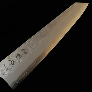 Hatsukokoro HATSUKOKORO Ginrei Ginsan #3, acabamento nashiji, Kiritsuke Gyuto, cabo de wengué (205mm)