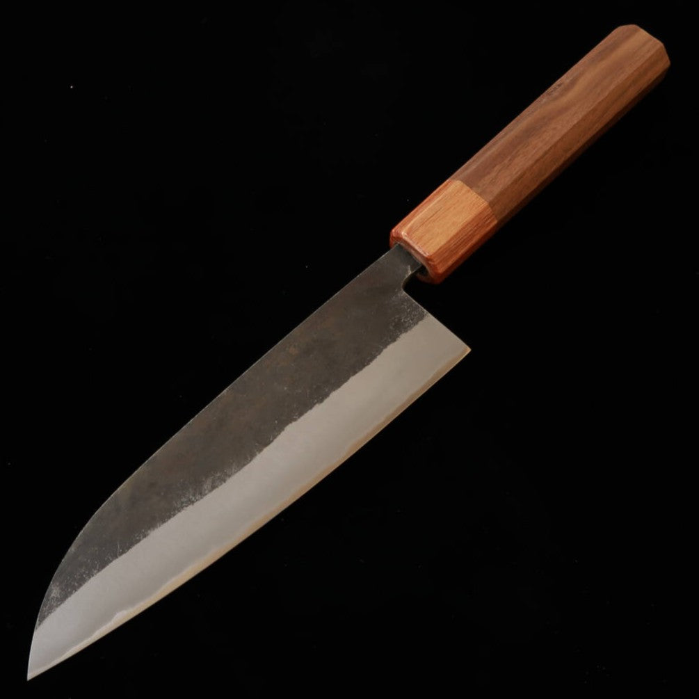 三浦 MIURA 三徳 青紙二号 ステン割込 黒打ち ウォールナット柄（165mm）