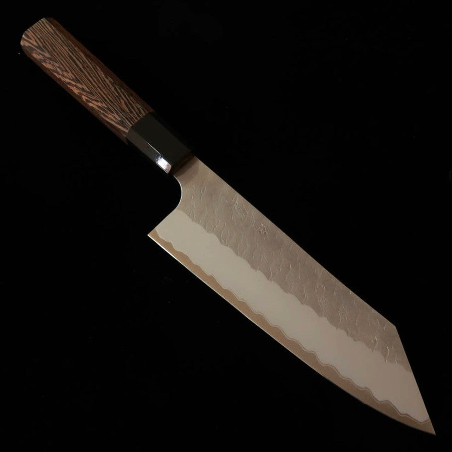 NIGARA Nitôrah Hamono Bunka Aogami Super, martelé, manche octogonal en wengé (180 mm)