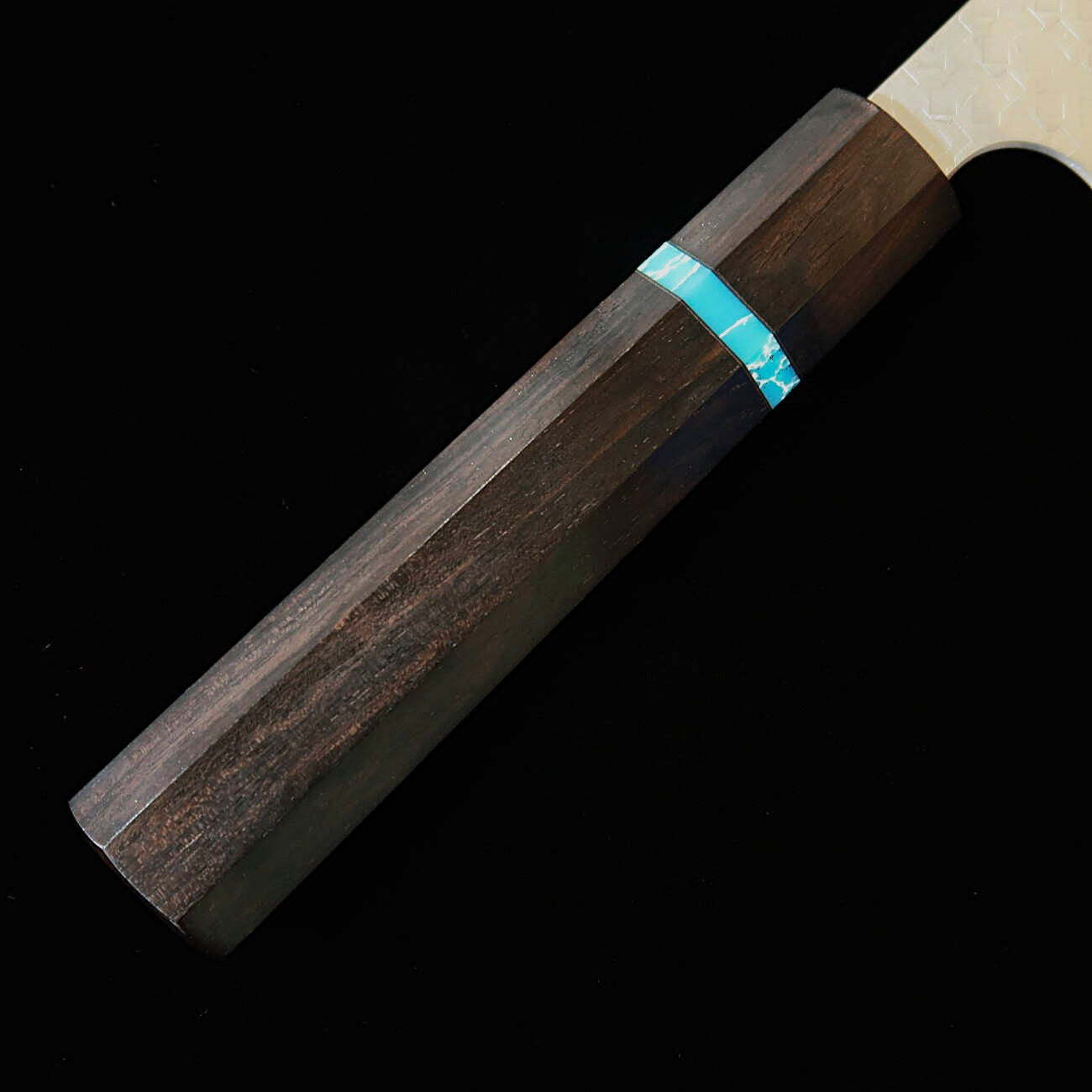 三浦MIURA 菜切 SG2 鎚目 黒檀ターコイズ八角柄（160mm）